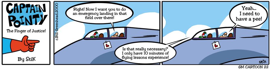 Captain Pointy No.13 - Flying instructor needs to go to toilet