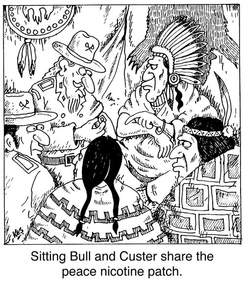 Sitting bull and Custer share the peace nicotine patch