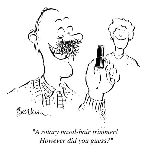"A rotary nasal hair trimmer! However did you guess?"