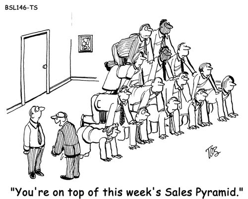 "You're on top of this week's Sales Pyramid."