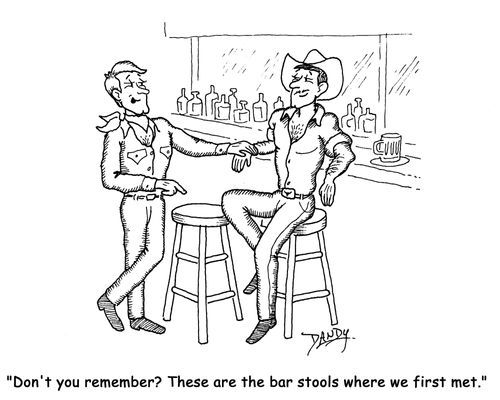 'Don't you remember These are bar stools where we first met.'