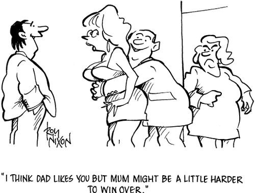 'I think Dad likes you but Mum might be a little harder to win over.'