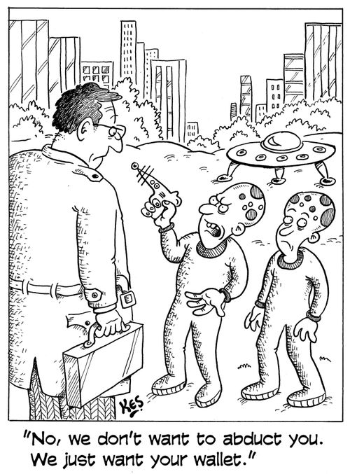 "No, we don't want to abduct you. We just want your wallet."