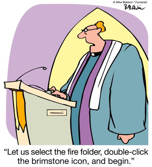 "Let us select the fire folder, double-click the brimstone icon, and begin."