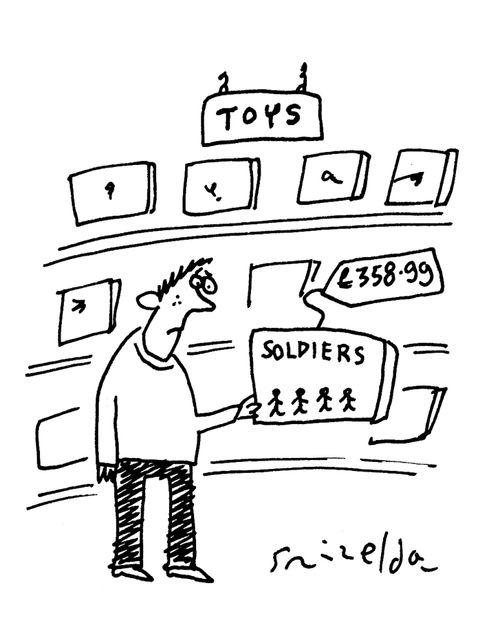 Toy soldiers very expensive.
