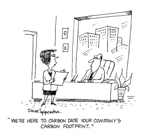 'We're here to carbon date your company's carbon footprint.'
