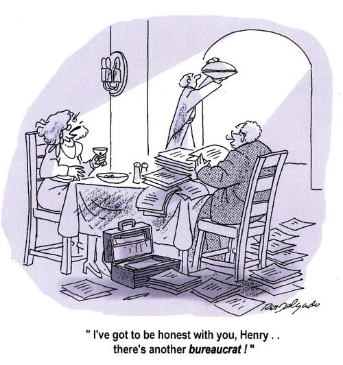 'I've got to be honest with you, Henry...there's another bureaucrat.'