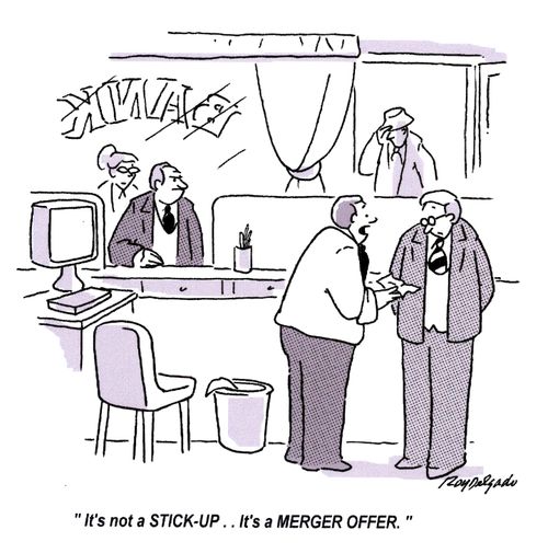 'It's not a stick-up, it's a merger offer.'