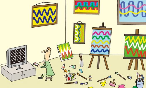 Abstract Paintings.