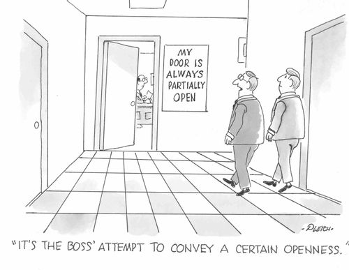 'It's the boss' attempt to convey a certain openness'