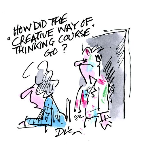 'How did the 'creative way of thinking' course go?'