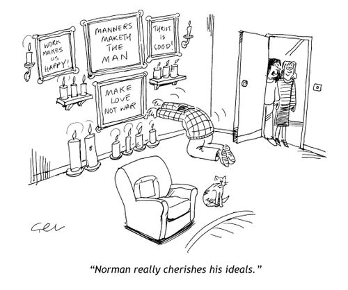 'Norman really cherishes his ideals.'