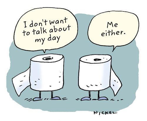 'I don't want to talk about my day.'