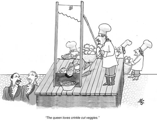 'The queen loves crinkle cut veggies.'