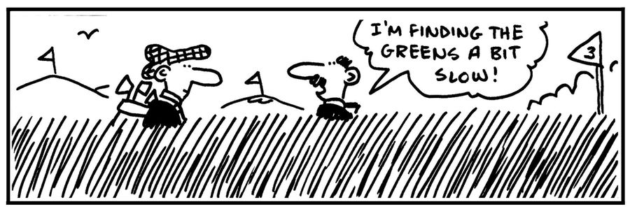 'I'm finding the greens a bit slow.'