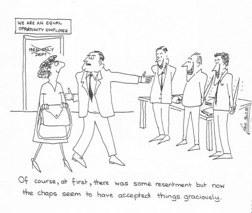 'Of course, at first, there was some resentment but now the chaps seem to have accepted things graciously.'