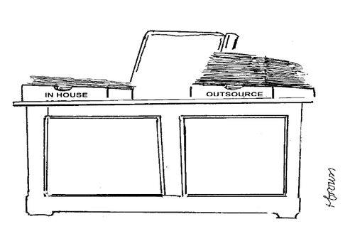 Desk trays: In House and Outsource.