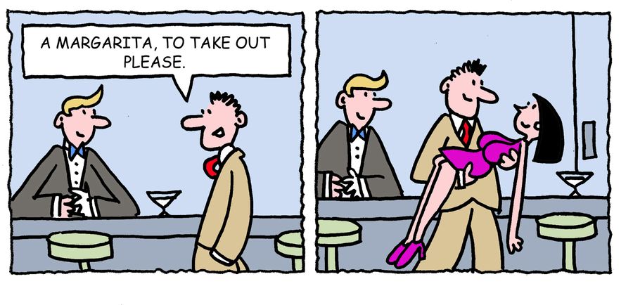 'A margarita, to take out please.'