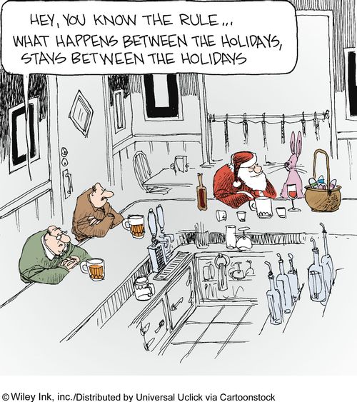 'Hey, you know the rule...What happens between the holidays, stays between the holidays.'