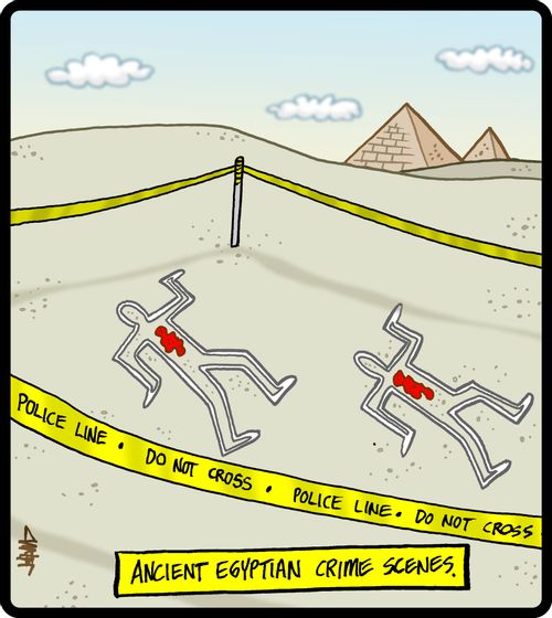 Ancient Egyptian crime scenes.