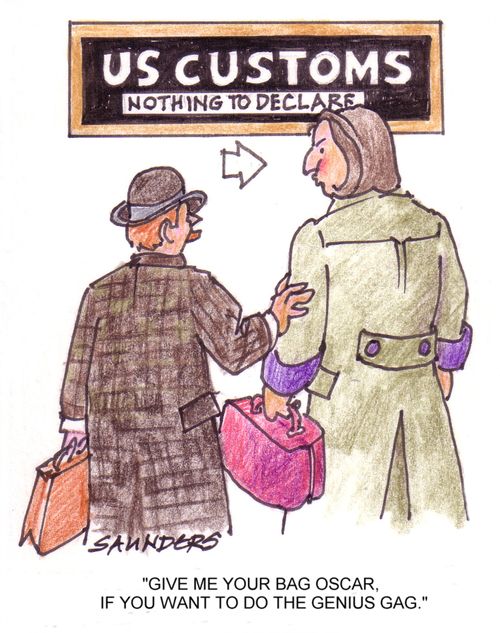 'Give me your bag Oscar, if you want to do the genius gag.'