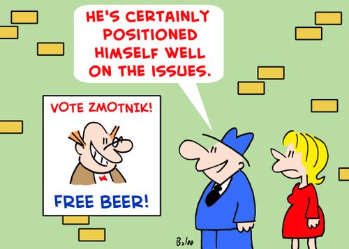 'He's certainly positioned himself well on the issues.'