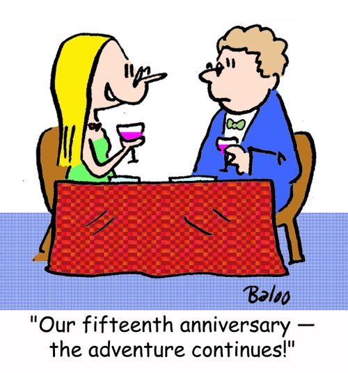 'Our fifteenth anniversary -- the adventure continues!'