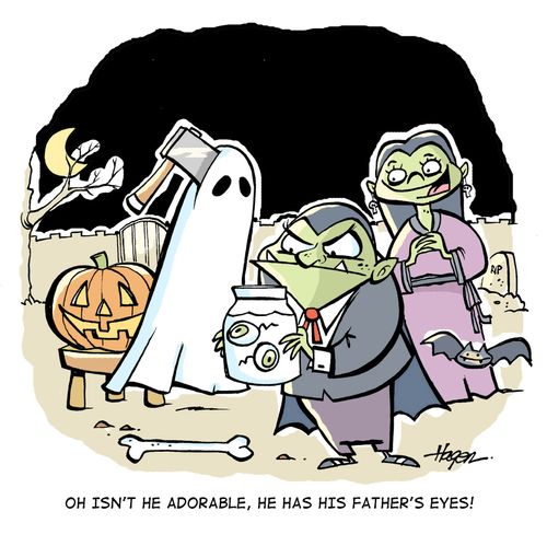 'Oh isn't he adorable, he has his father's eyes!'