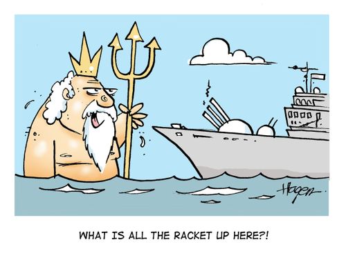 'What is all the racket up here?!'