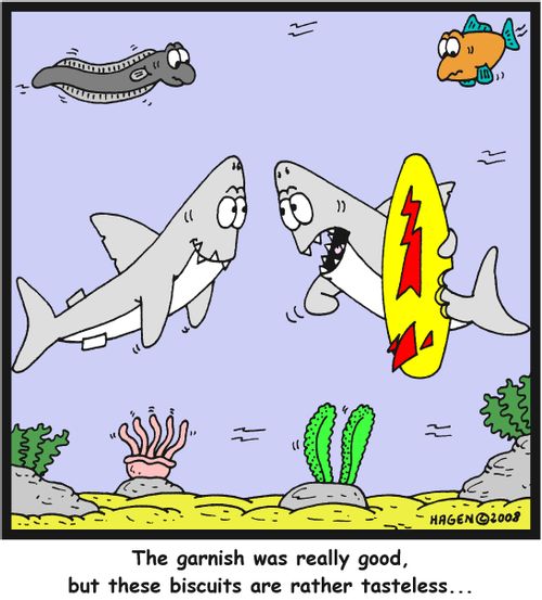 'The garnish was really good, but these biscuits are rather tasteless...'