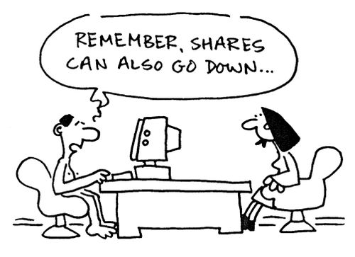 'Remember, shares can also go down...'