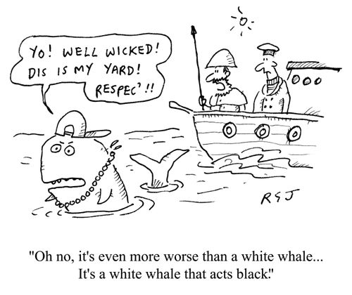 White whale acting black