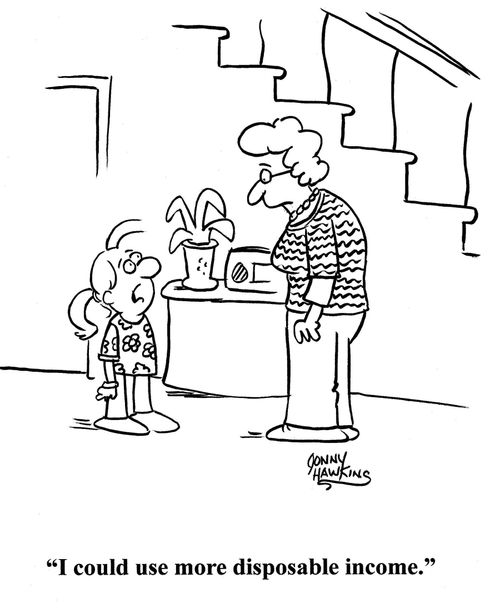 Girl to mother: 'I could use more disposable income.'