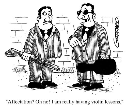 Affectation? No, I really am having violin lessons!
