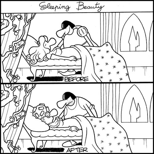 'Sleeping Beauty: before and after,