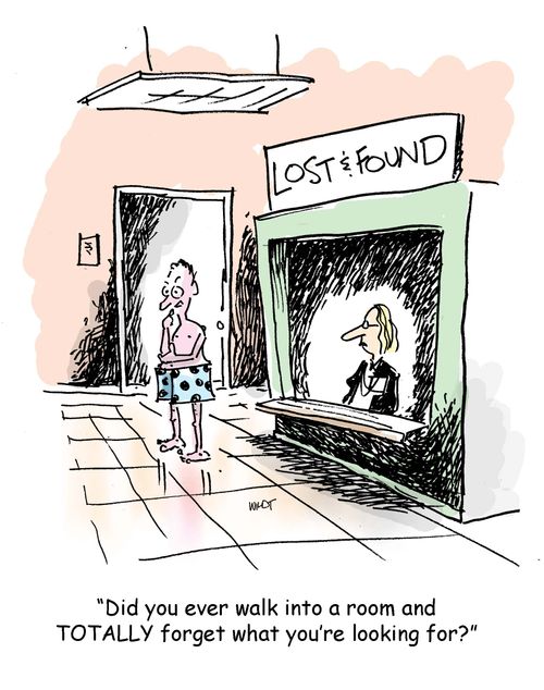 Did you ever walk into a room and totally forget what you're looking for?