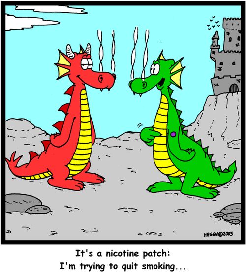 'It's a nicotine patch: I'm trying to quit smoking...'