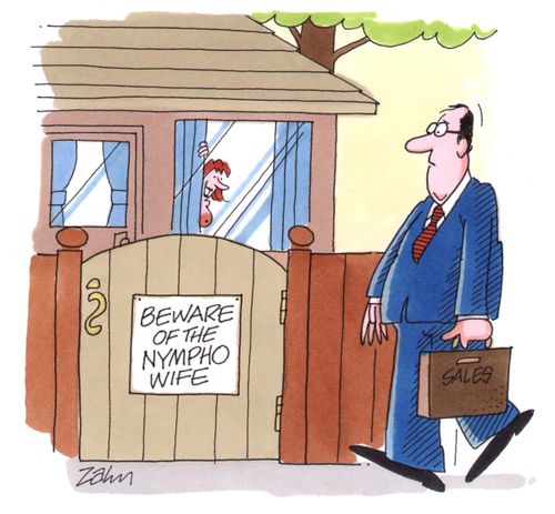 'Beware of the nympho wife.'