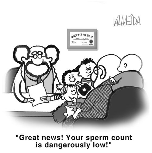 "Great news! Your sperm count is dangerously low!"