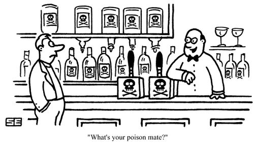 "What's your poison, mate?"