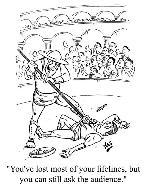 "... But you can still ask the audience."