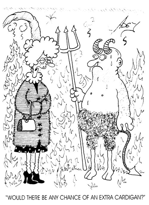 Granny in Hell - "Would there be any chance of an extra cardigan?"