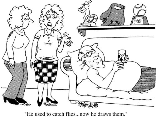 "He used to catch flies...now he draws them."