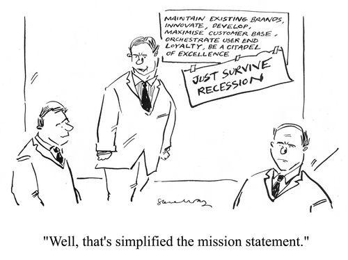'Well, that's simplified the mission statement.'
