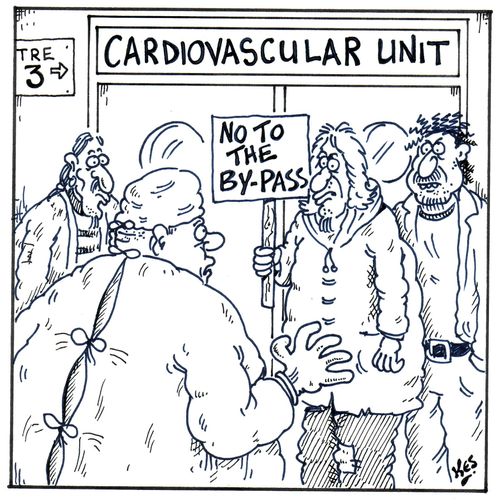 Cardiovascular Protesters 'No to the by-pass'