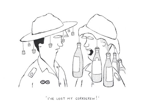 "I've lost my corkscrew!"