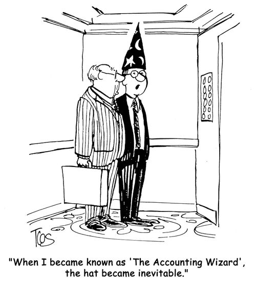 'When I became known as 'The Accounting Wizard', the hat became inevitable.'