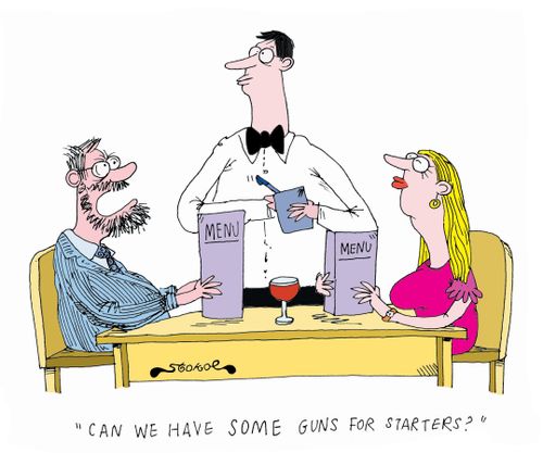 'Can we have some guns for starters?'