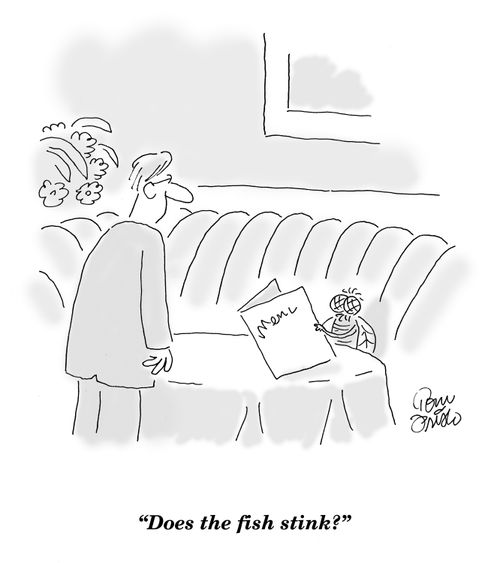 'Does the fish stink?'