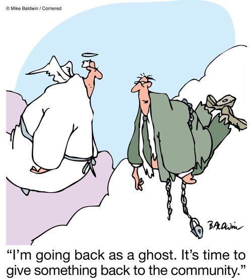 'I'm going back as a ghost. It's time to give something back to the community.'